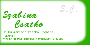 szabina csatho business card